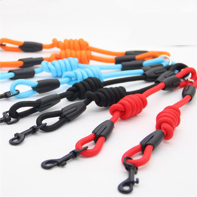 Double Nylon Dog Leash Coupler for Small Pets Chihuahua Black Accessories