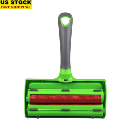 Reusable Pet Hair Remover Tool Dual Wheel Efficient Lint Fur Cleaning Large Storage Easy Self Cleaning Design