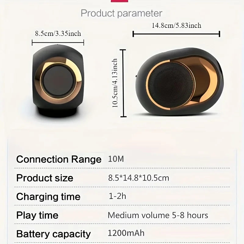 Portable Wireless Bluetooth Speaker Waterproof TWS Stereo Speaker 3D Bass with Hands Free Call