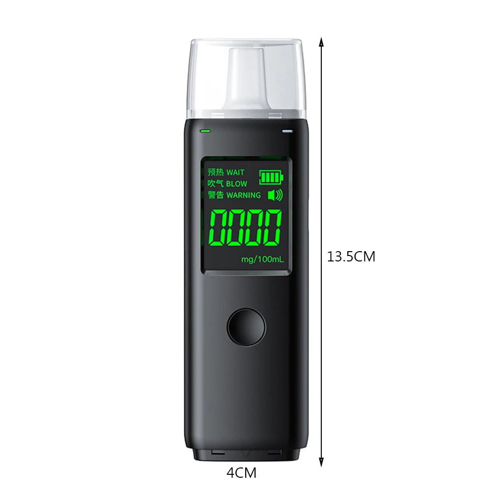 Rechargeable Portable Breath Alcohol Tester High Accuracy