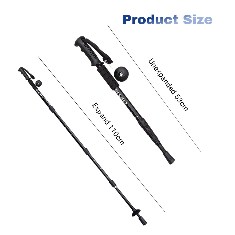 Trekking Poles Aluminum Alloy Telescopic Walking Antishock