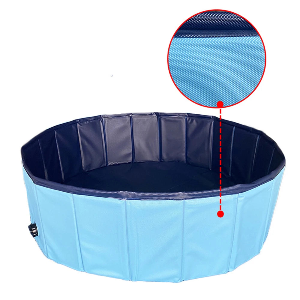 Dog Swimming Pool Portable Plastic Grooming Tub Bathing Pool for Large Dogs Durable Scratch Resistant Foldable Design