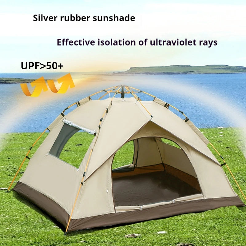 Pakicetus 4 Person Waterproof Camping Tent Auto Opening