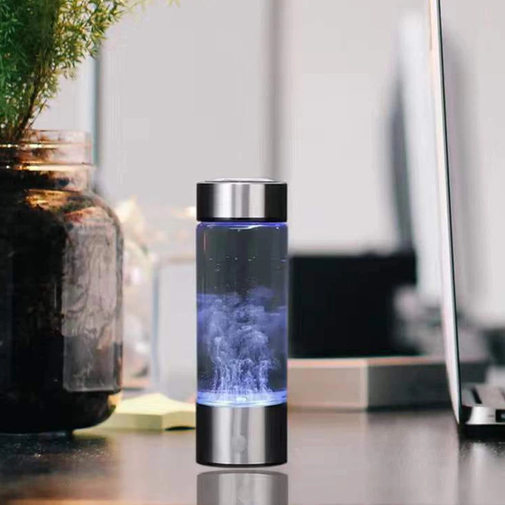 420ml Hydrogen Water Bottle USB Rechargeable Electric Hydrogen Rich Water Generator Portable Antioxidant Lonizer