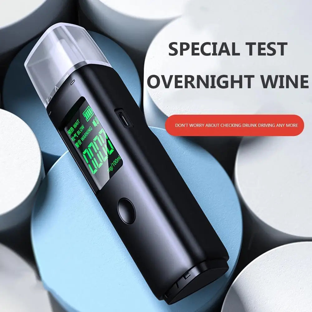 Rechargeable Portable Breath Alcohol Tester High Accuracy
