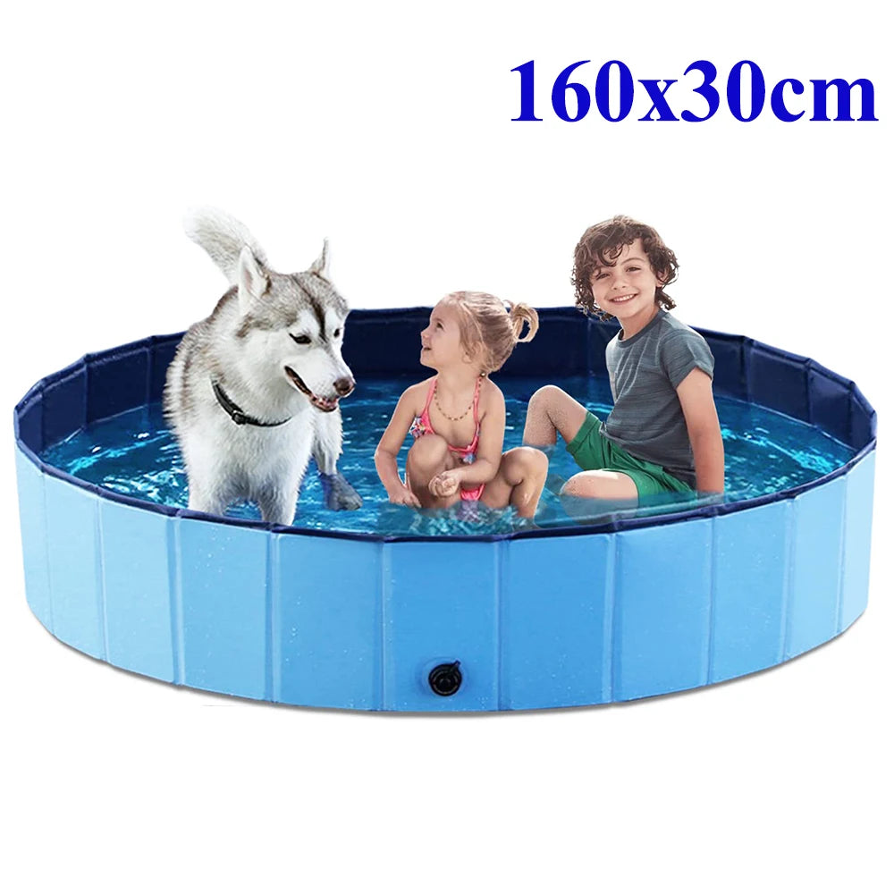 Dog Swimming Pool Portable Plastic Grooming Tub Bathing Pool for Large Dogs Durable Scratch Resistant Foldable Design