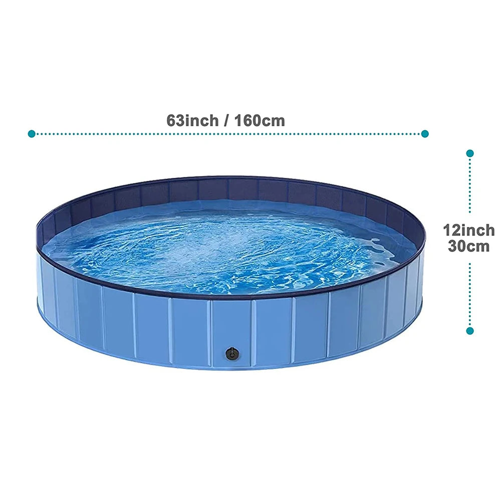 Dog Swimming Pool Portable Plastic Grooming Tub Bathing Pool for Large Dogs Durable Scratch Resistant Foldable Design