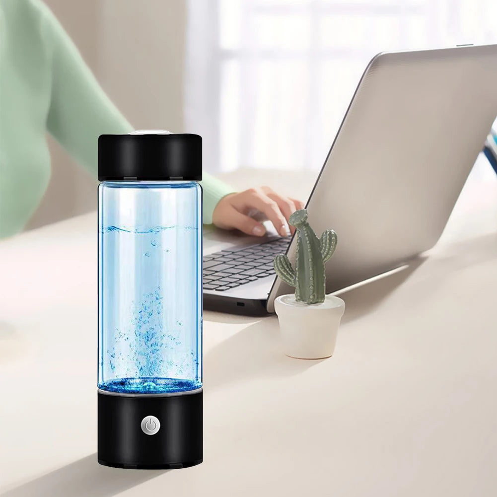 420ml Hydrogen Water Bottle USB Rechargeable Electric Hydrogen Rich Water Generator Portable Antioxidant Lonizer