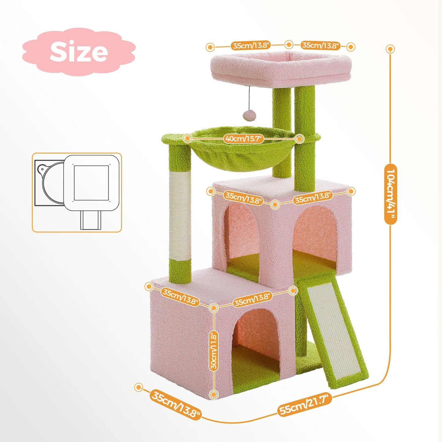 Large Cat Tree Indoor Cats Multi Level Tower Sisal Pad
