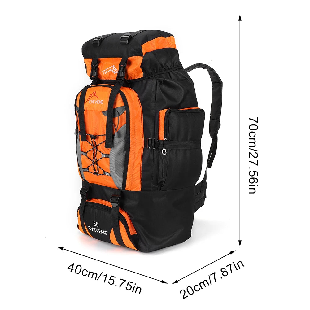 80L Mountaineering Backpack Large Capacity Travel Rucksack