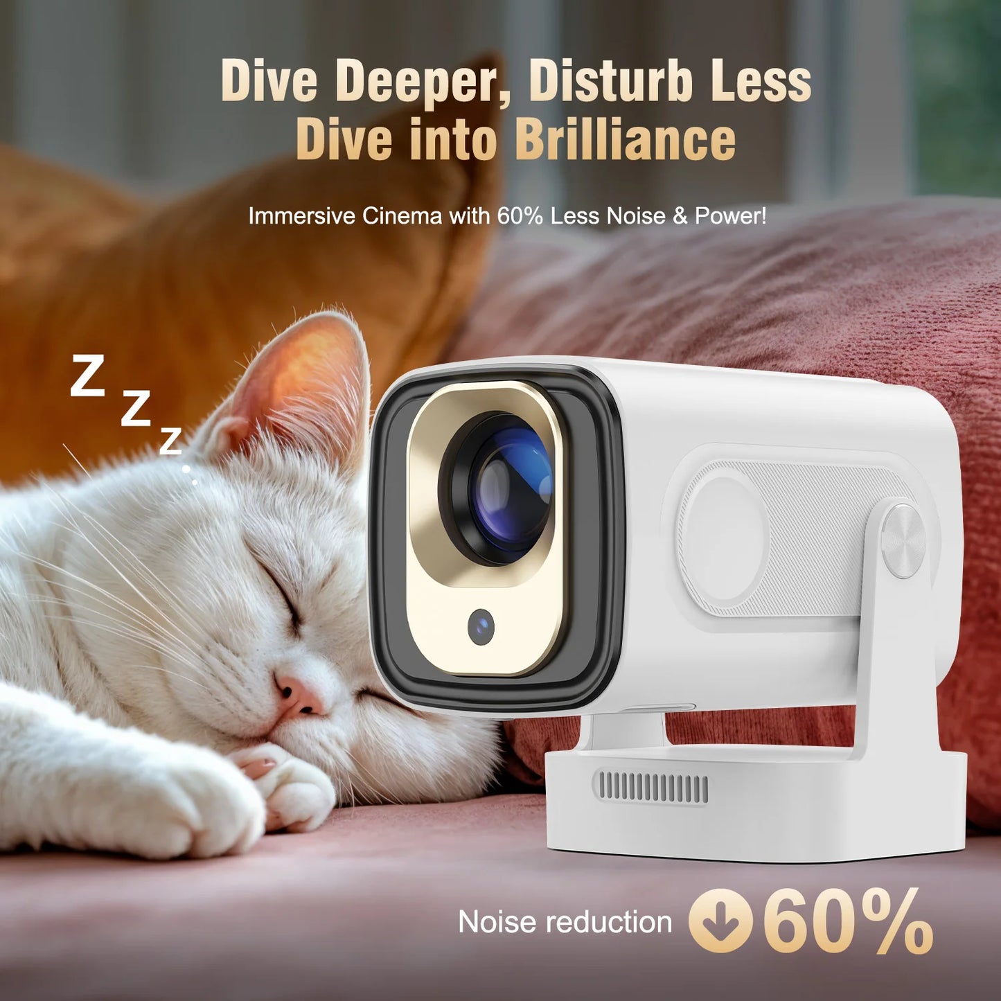 Magcubic HY310 Mini Projector Outdoor Movies Auto Focus 1080P 330 ANSI Android 11 WiFi 6 BT 5.4 4K Air Mouse Voice Remote