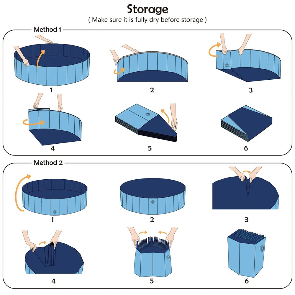 Dog Swimming Pool Portable Plastic Grooming Tub Bathing Pool for Large Dogs Durable Scratch Resistant Foldable Design