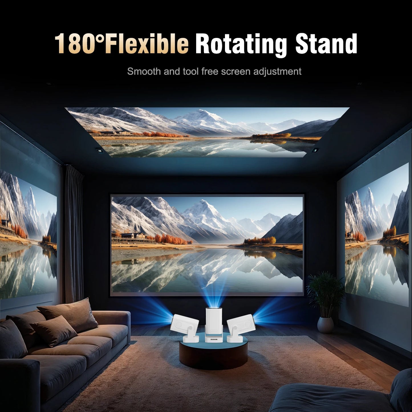 Magcubic HY310 Mini Projector Outdoor Movies Auto Focus 1080P 330 ANSI Android 11 WiFi 6 BT 5.4 4K Air Mouse Voice Remote