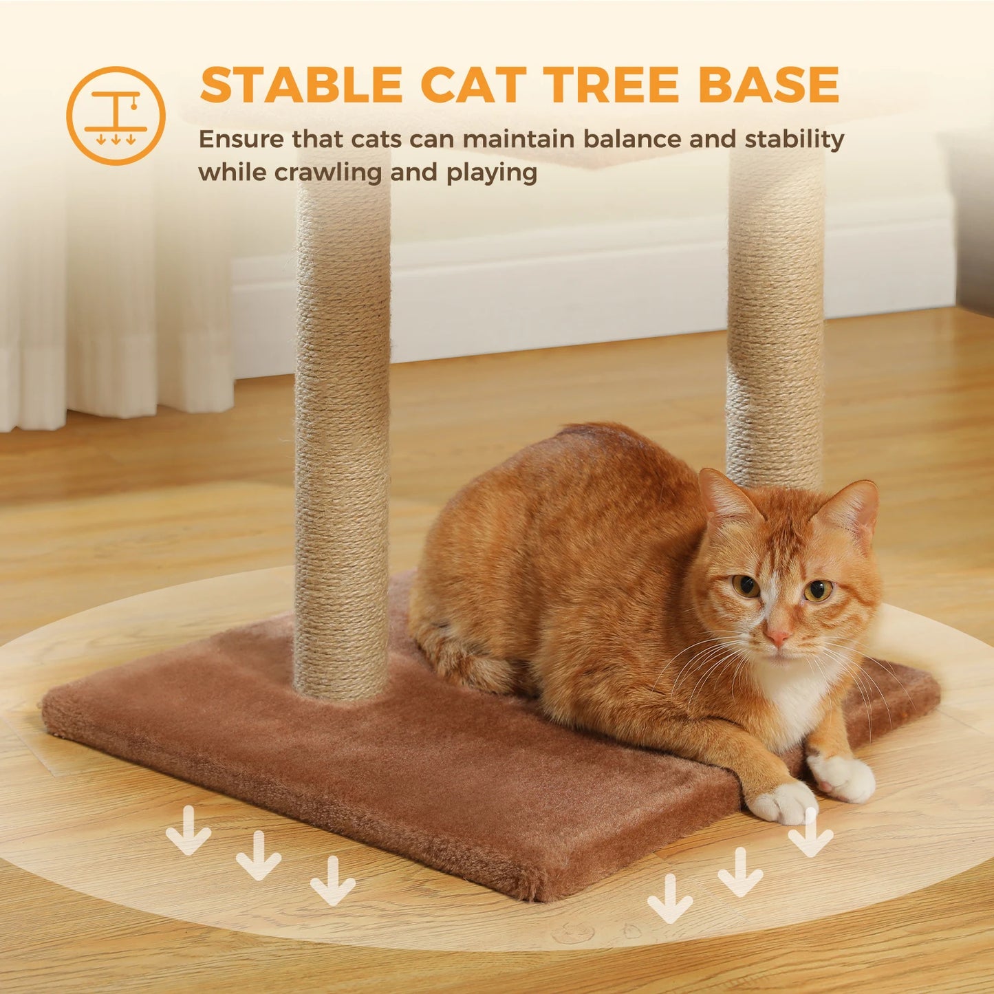 Cat Tree Cat Tower for Indoor Cats Three-Tier Activity Tree with Scratching Posts Big Hammock and Removable Top Perch Grey
