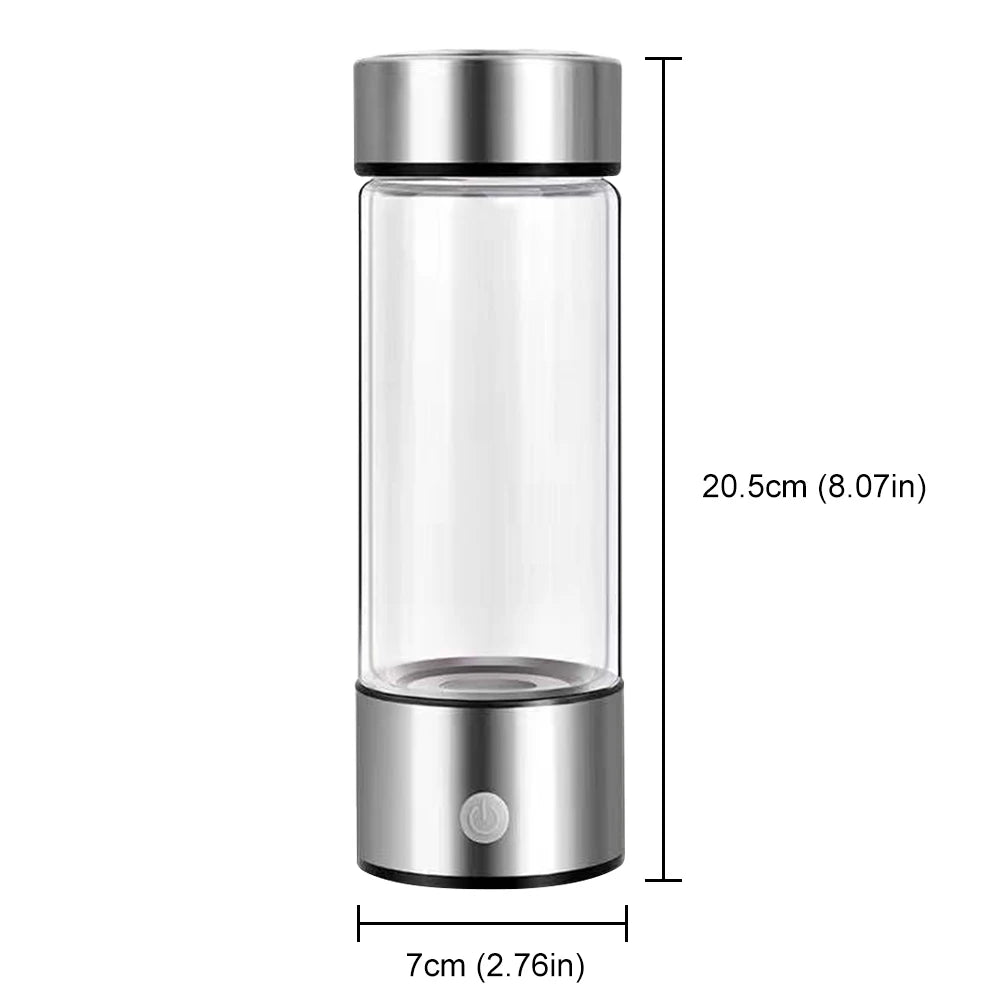 420ml Hydrogen Water Bottle USB Rechargeable Electric Hydrogen Rich Water Generator Portable Antioxidant Lonizer