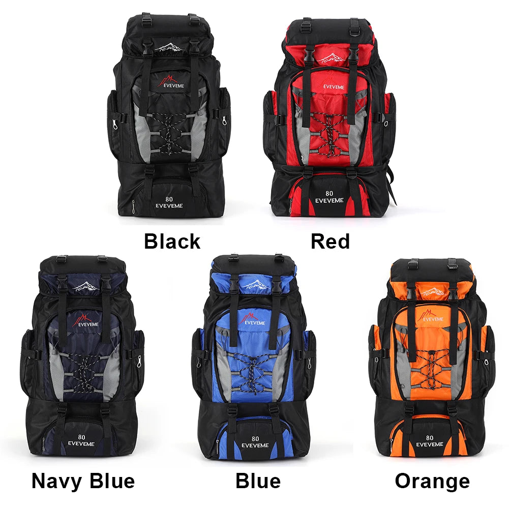 80L Mountaineering Backpack Large Capacity Travel Rucksack