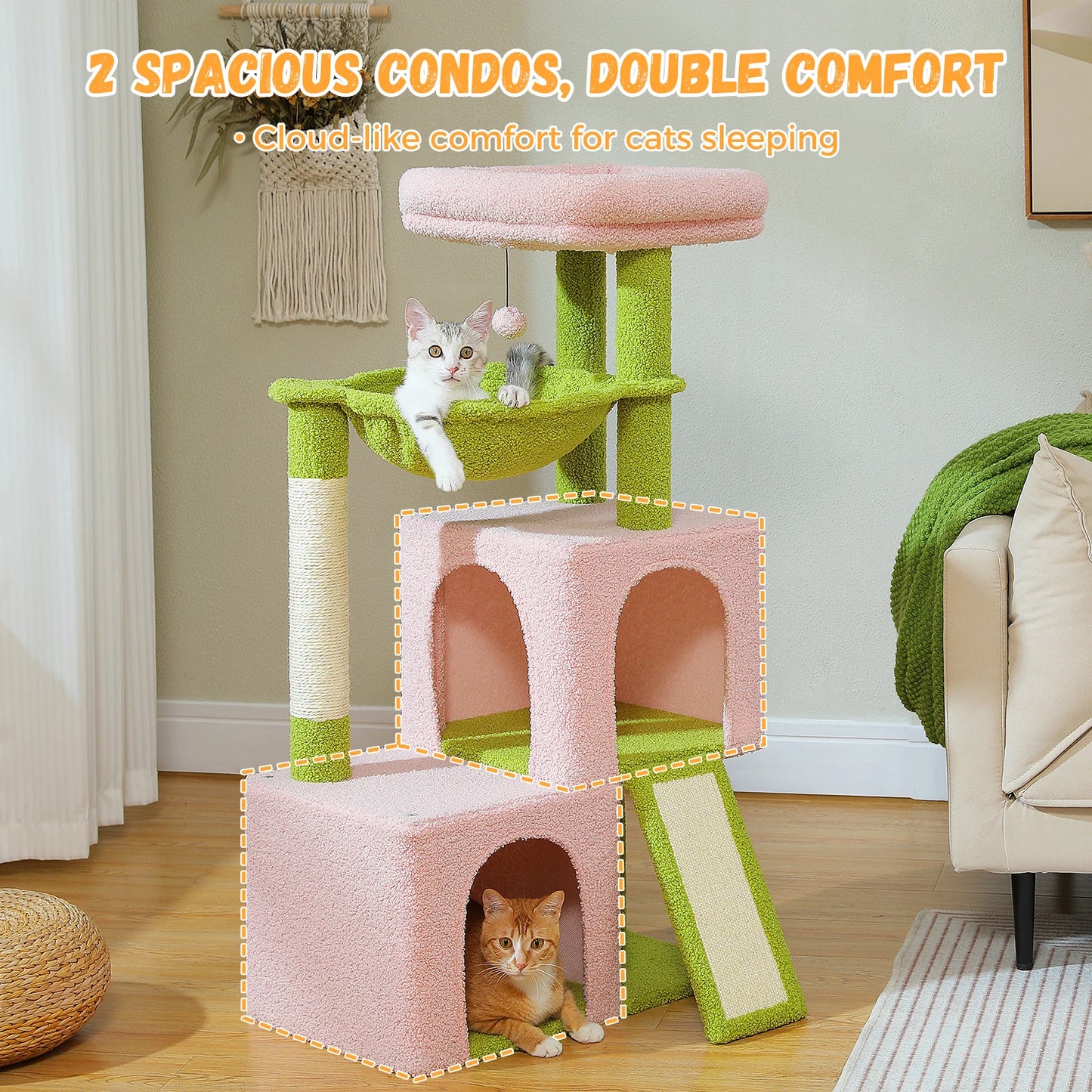 Large Cat Tree Indoor Cats Multi Level Tower Sisal Pad