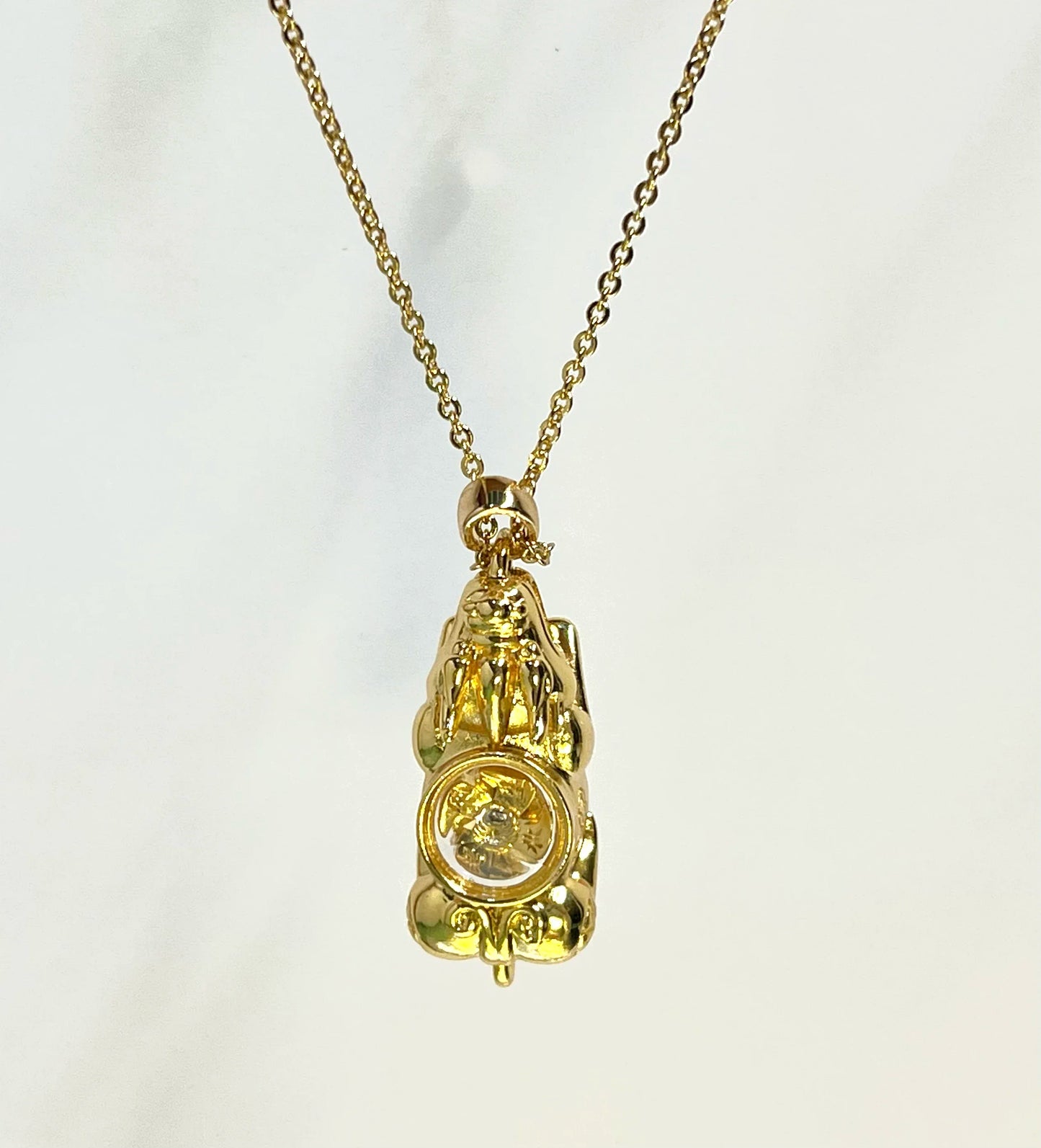 New Vintage Diamond Inlaid Rotating Unisex Urn Pendant