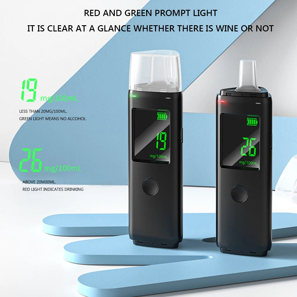 Rechargeable Portable Breath Alcohol Tester High Accuracy