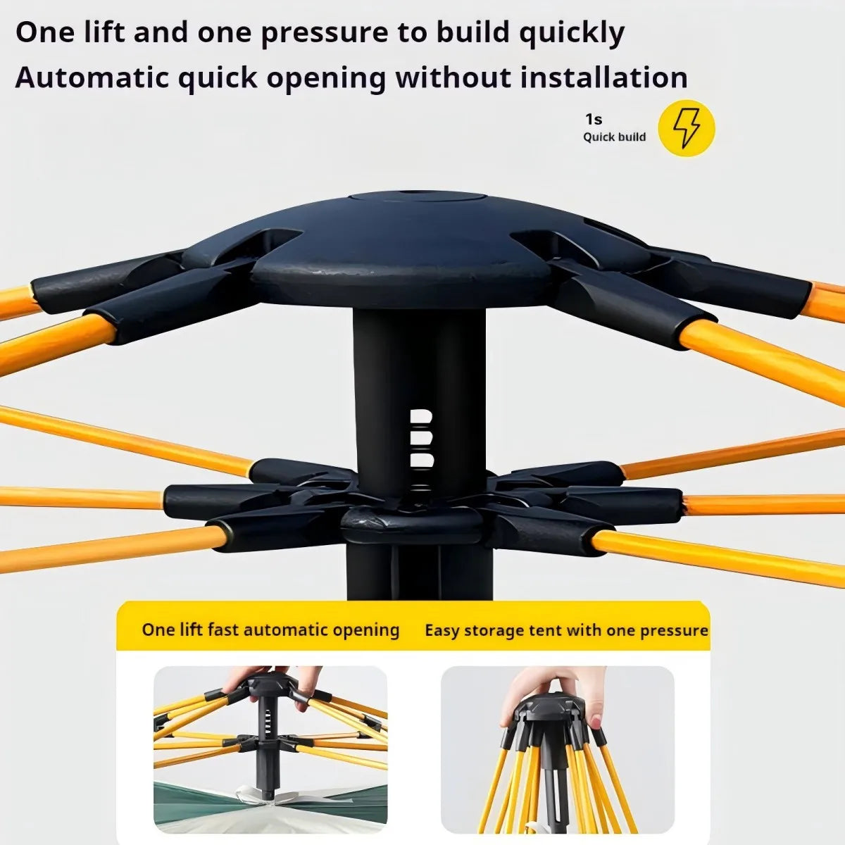 Pakicetus 4 Person Waterproof Camping Tent Auto Opening