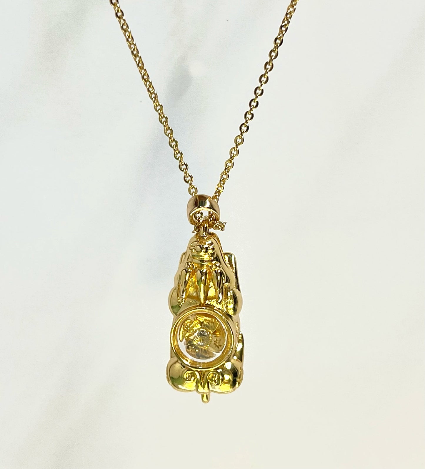 New Vintage Diamond Inlaid Rotating Unisex Urn Pendant