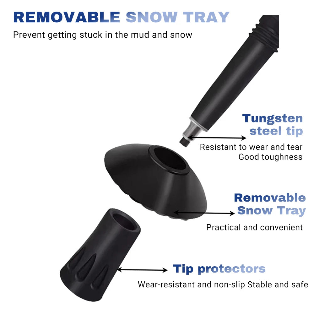 Trekking Poles Aluminum Alloy Telescopic Walking Antishock