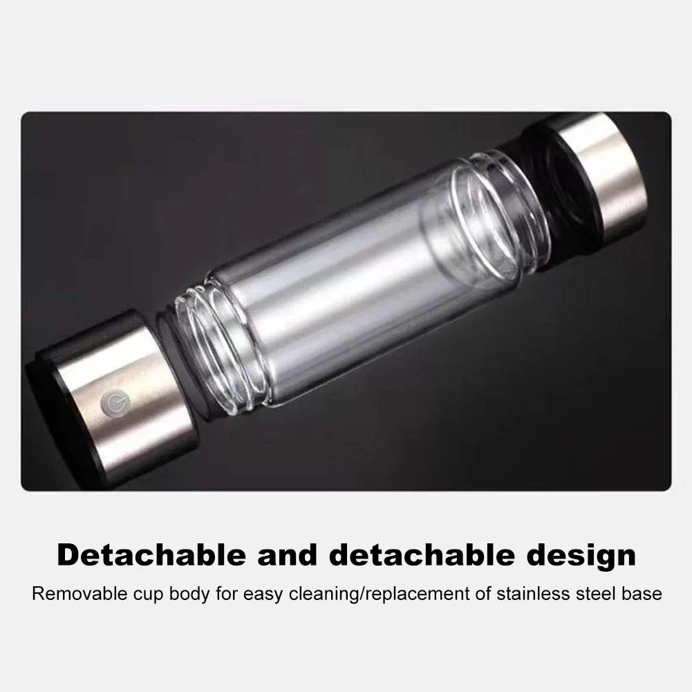 420ml Hydrogen Water Bottle USB Rechargeable Electric Hydrogen Rich Water Generator Portable Antioxidant Lonizer