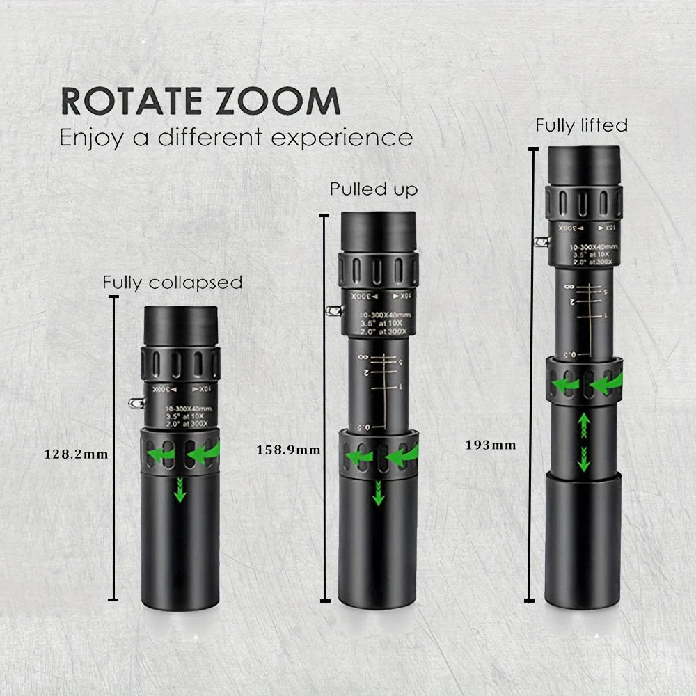 Manual Focus Rubber Monocular Telescope For Birdwatching