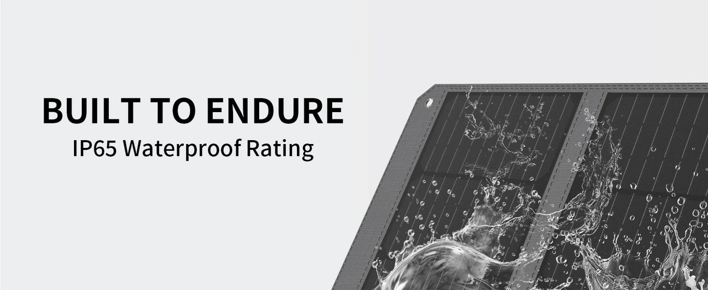 MHPOWOS 40W Foldable Solar Charger Charges 3 Devices