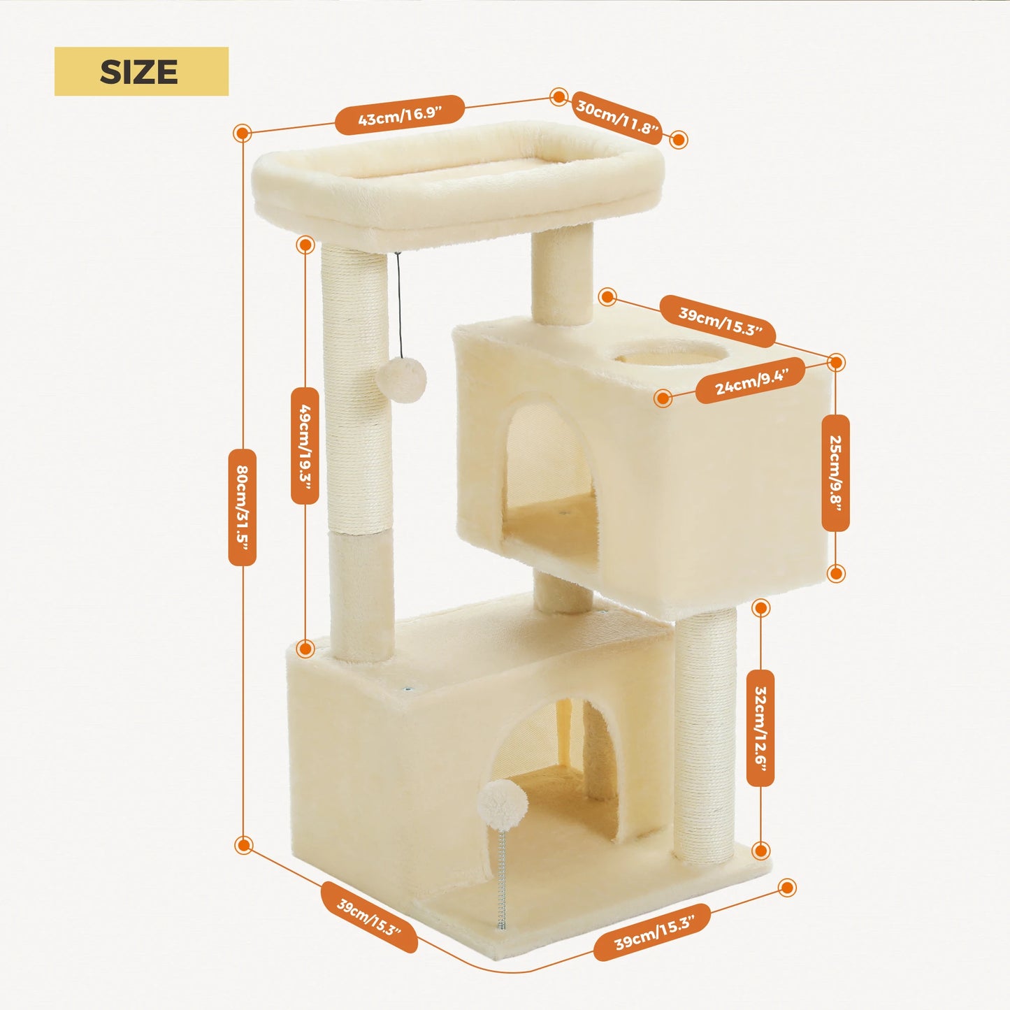 Large Cat Tree Indoor Cats Multi Level Tower Sisal Pad