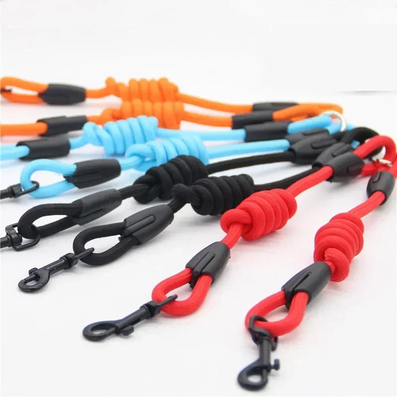 Double Nylon Dog Leash Coupler for Small Pets Chihuahua Black Accessories