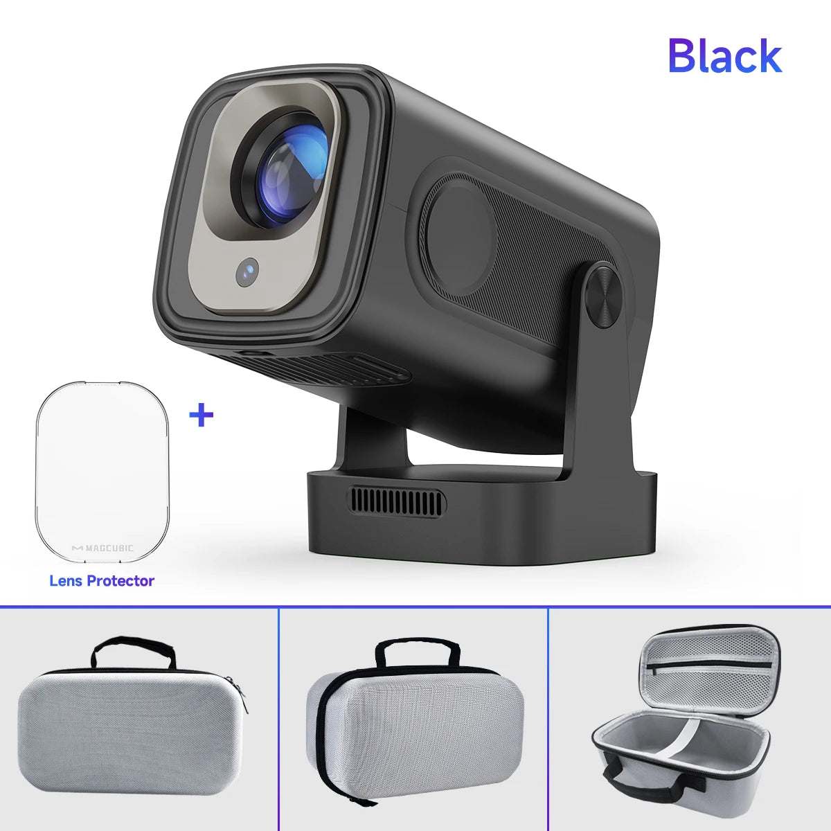 Magcubic HY310 Mini Projector Outdoor Movies Auto Focus 1080P 330 ANSI Android 11 WiFi 6 BT 5.4 4K Air Mouse Voice Remote