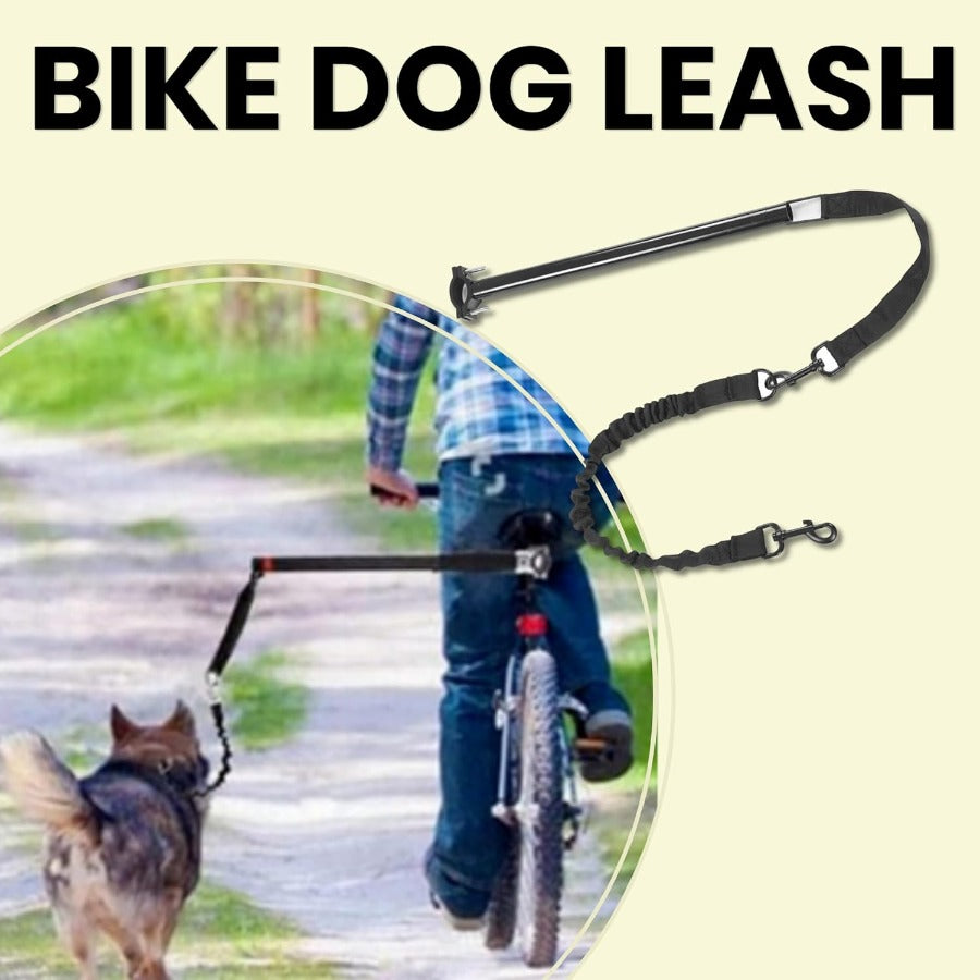 1000Lb Heavy Duty Stretchable Bike Leash For Dogs With Secure Locking System Adjustable Retractable Nylon Leash Cycling