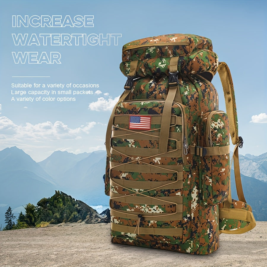Camouflage Waterproof Travel Backpack For Hiking Outdoors