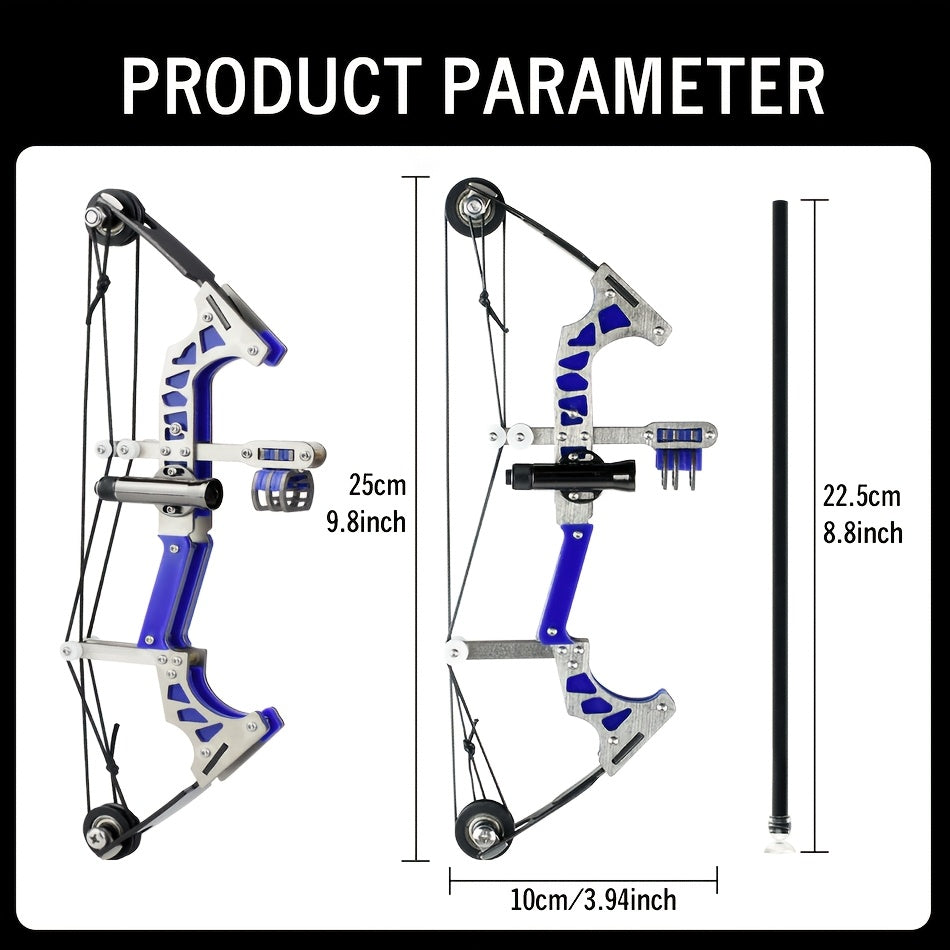 Compact Power Stainless Steel Mini Bow Kit For Archery Practice