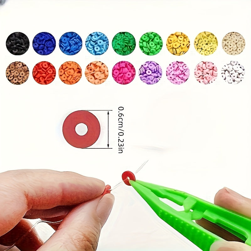 4500 Piece Soft Ceramic Beads Bracelet Making Kit With 18 Vibrant Colors Charms Metal Fittings And Tools DIY Jewelry