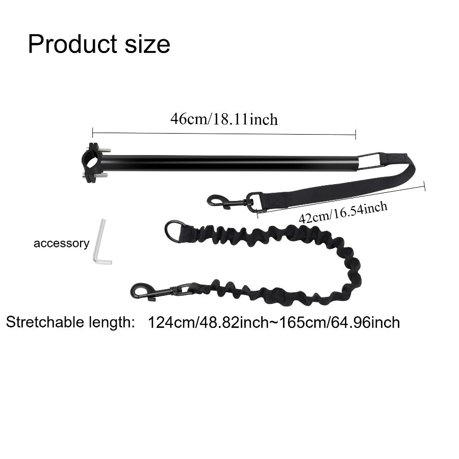 1000Lb Heavy Duty Stretchable Bike Leash For Dogs With Secure Locking System Adjustable Retractable Nylon Leash Cycling
