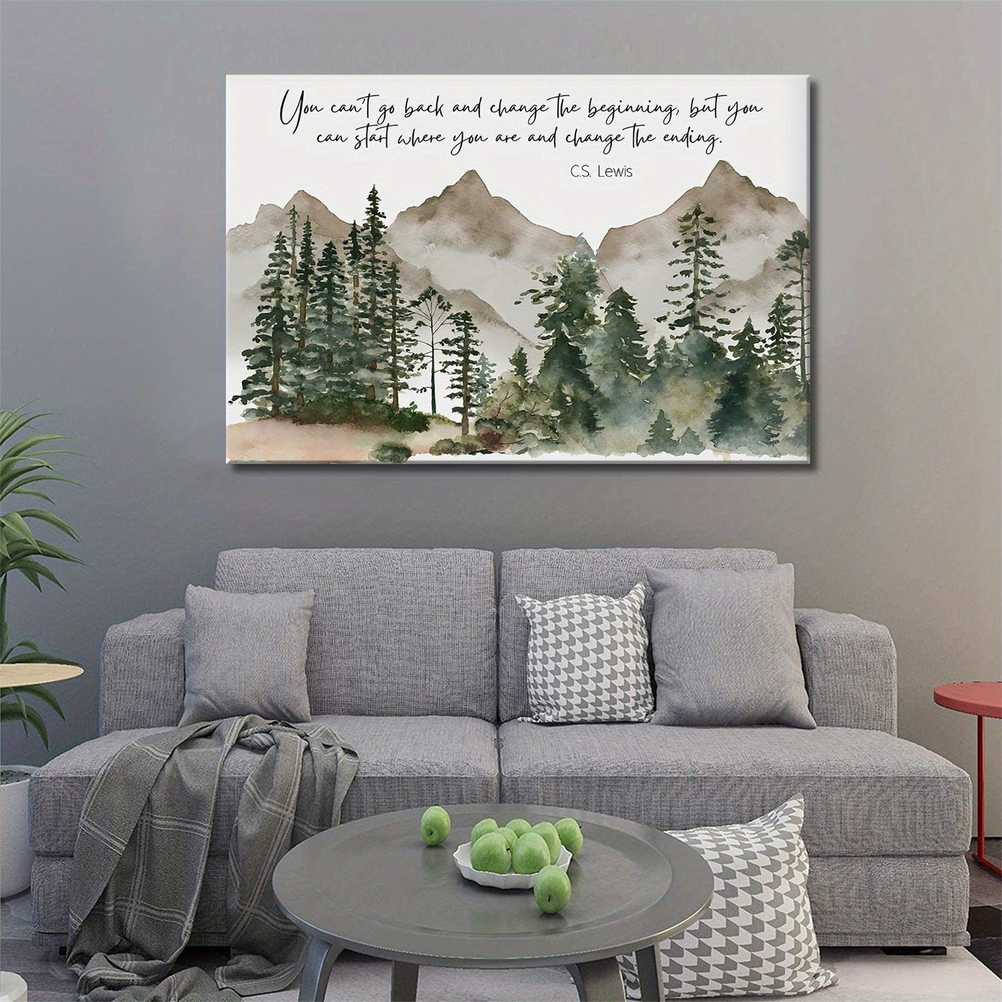 CS Lewis Quote Canvas You Cant Go Back And Change Beginning