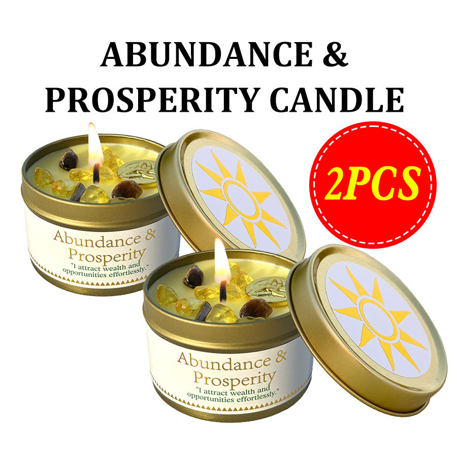 Law Of Attraction Candle White Sage 6oz With Crystal