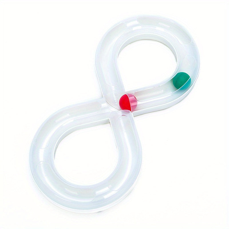 Interactive Cat Toy Turntable Ball Track Kitten Toy 8 Shape Turntable Entertainment For Cats