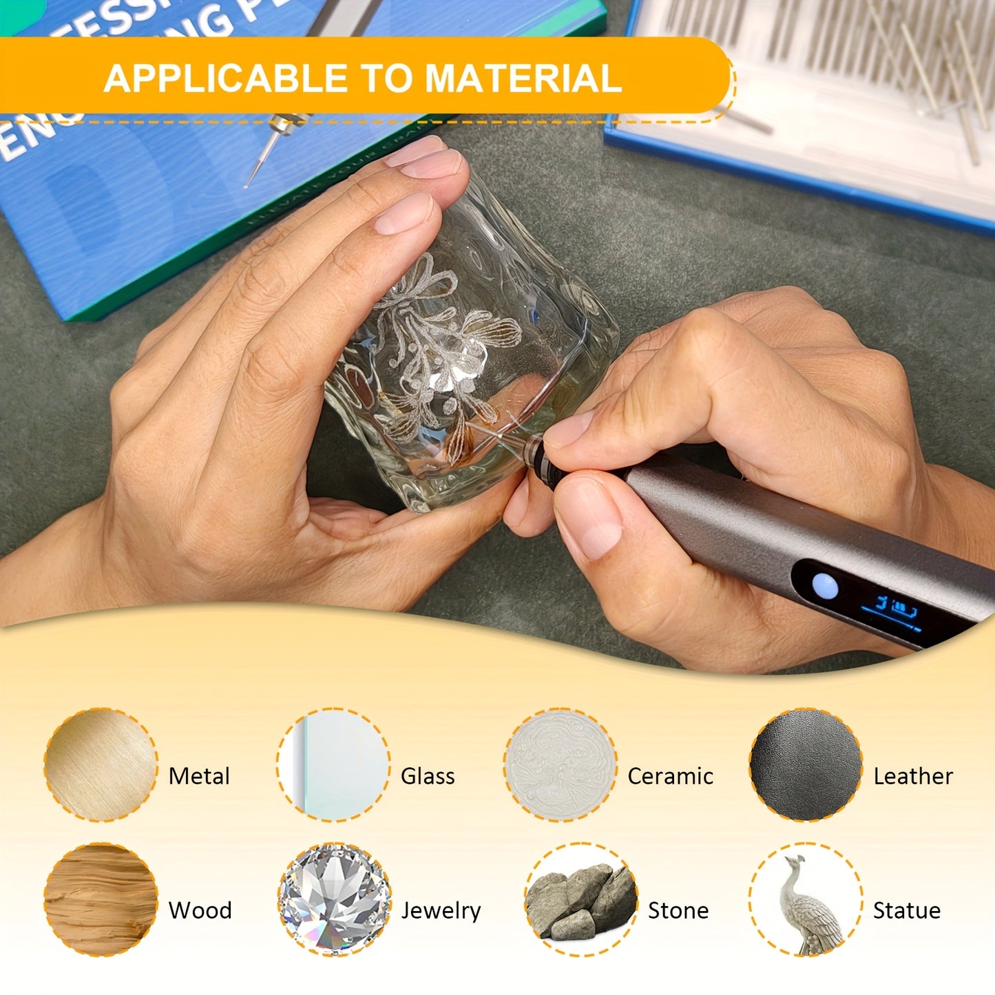 2025 New Engraving Pen Kit Rechargeable Engraver With 39 Bits And 10 Stencils Mini DIY Electric Etching Tool For Gifts