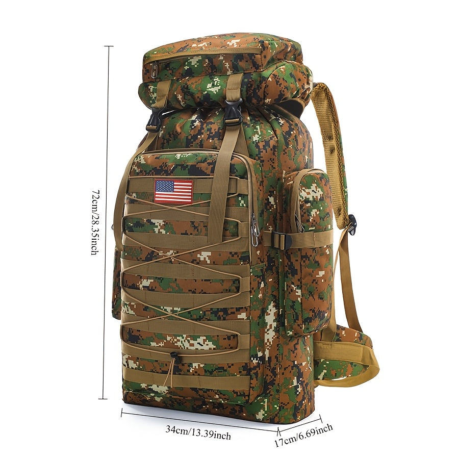 Camouflage Waterproof Travel Backpack For Hiking Outdoors