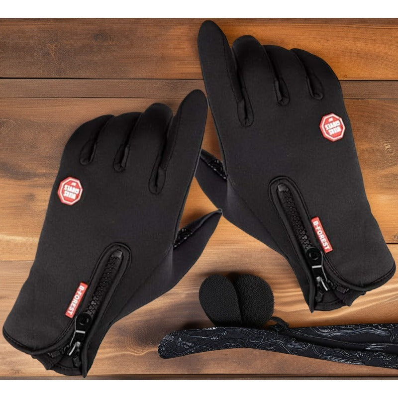 Mens Thermal Touchscreen Gloves Windproof Waterproof Skiing