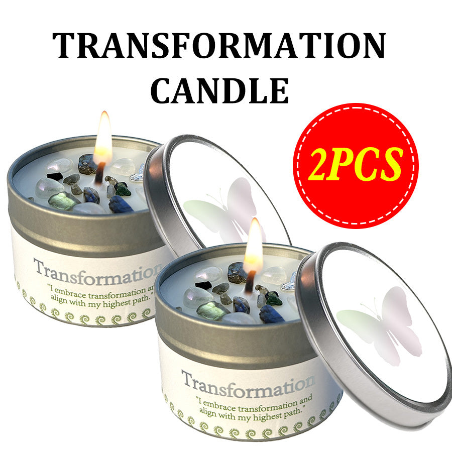 Law Of Attraction Candle White Sage 6oz With Crystal