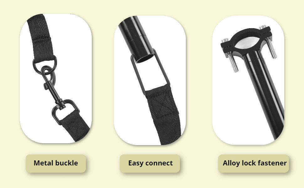 1000Lb Heavy Duty Stretchable Bike Leash For Dogs With Secure Locking System Adjustable Retractable Nylon Leash Cycling