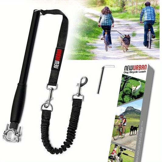 Hands Free Dog Bike Leash with Ergonomic Black Handle Easy Install and Remove Durable Bicycle Attachment for Training Jogging Cycling Safe for Pets and Outdoor Adventures Dog Bike Accessories