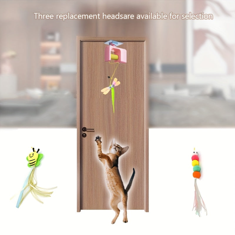 2025 Cat Yo Yo With Pendants Smart Retractable Hanging Toy For Cats Replaceable Tail And Easy Door Installation