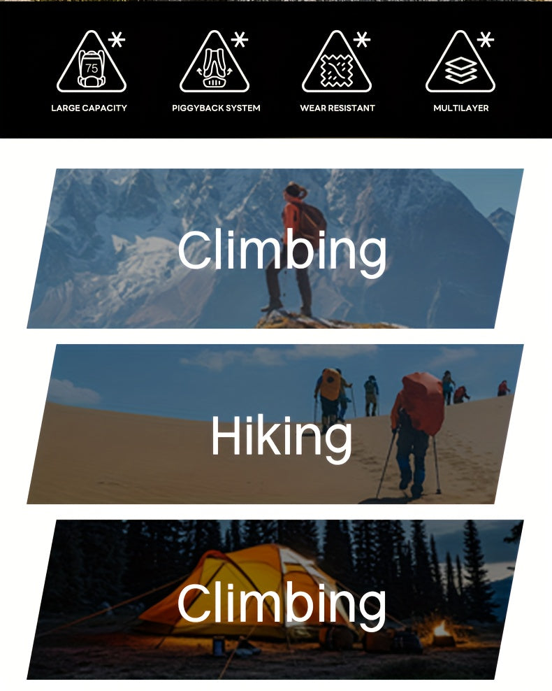 Camouflage Waterproof Travel Backpack For Hiking Outdoors