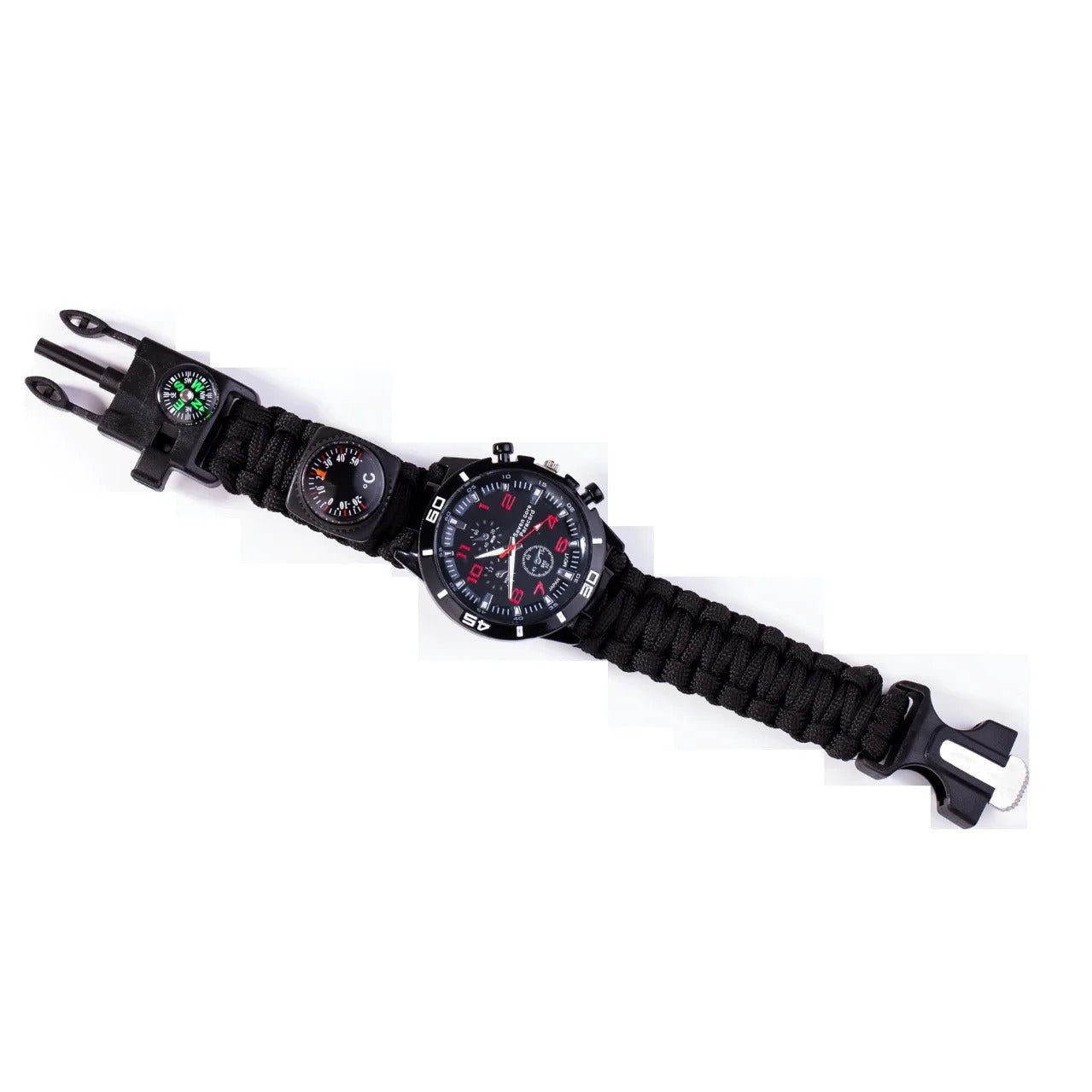 Paracord Survival Watch With Compass And Luminous Dial