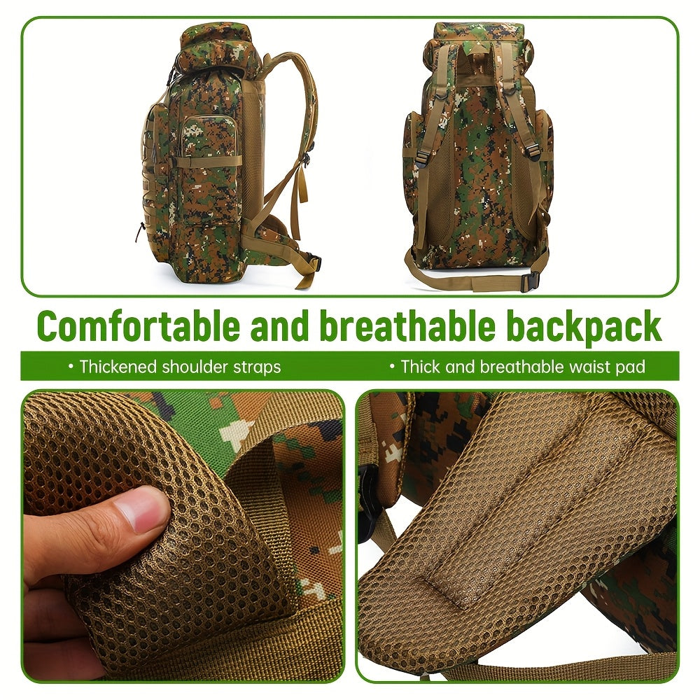 Camouflage Waterproof Travel Backpack For Hiking Outdoors